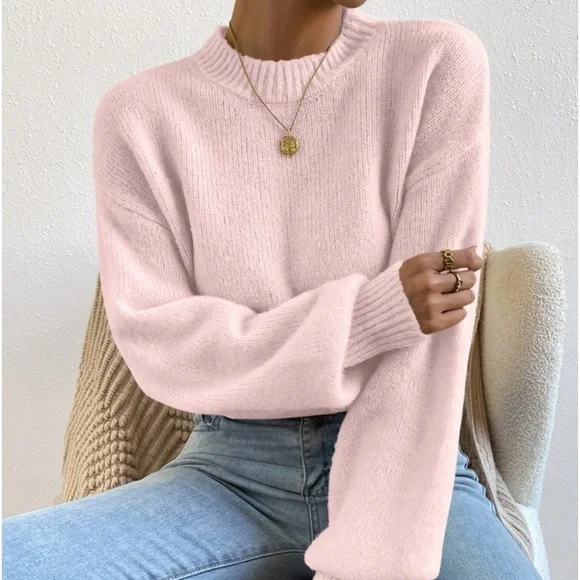 New pink long sleeve sweater - Picture 2 of 6